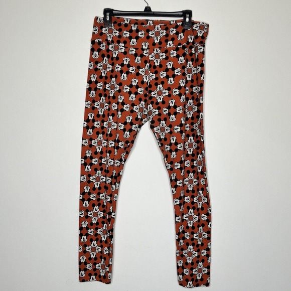 LuLaRoe Disney Leggings Tall & Curvy Mickey Mouse AOP Elastic Stretch‎ Pants OS - Picture 1 of 8